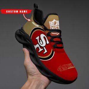 San Francisco 49ers Personalized Custom Name Max Soul Shoes