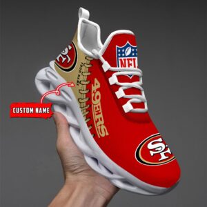 San Francisco 49ers Personalized NFL Max Soul Shoes Ver 2