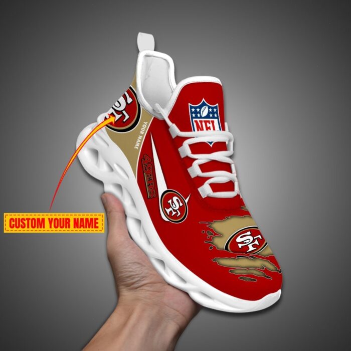 San Francisco 49ers Personalized NFL Max Soul Shoes for Fan