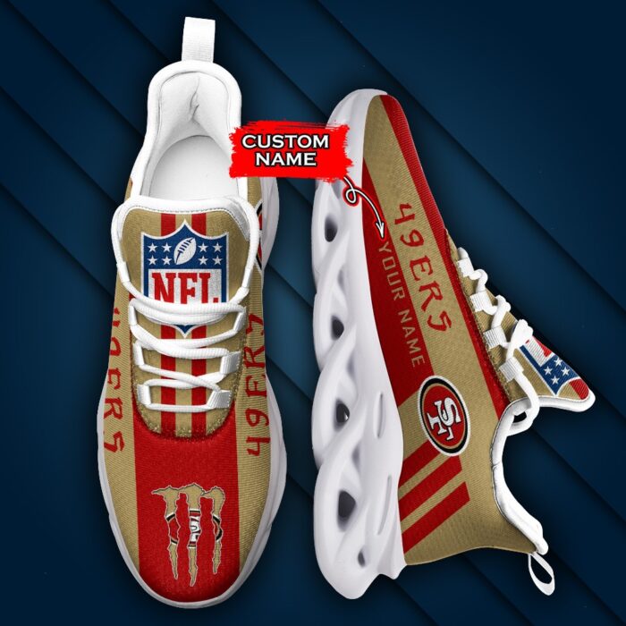 San Francisco 49ers Personalized NFL Max Soul Sneaker