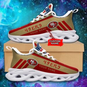 San Francisco 49ers Personalized NFL Max Soul Sneaker