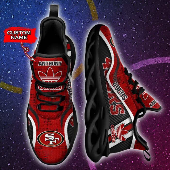 San Francisco 49ers Personalized NFL Max Soul Sneaker Adidas Ver 1