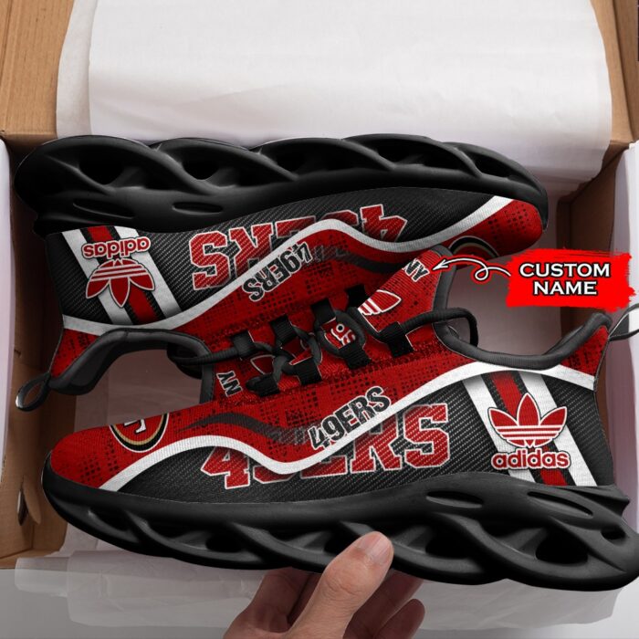 San Francisco 49ers Personalized NFL Max Soul Sneaker Adidas Ver 1