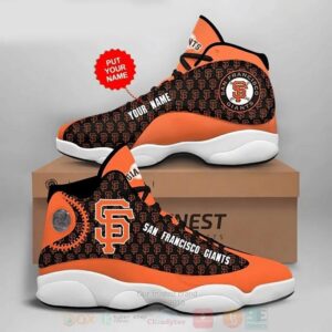 San Francisco Giants Football Mlb Custom Name Air Jordan 13 Shoes