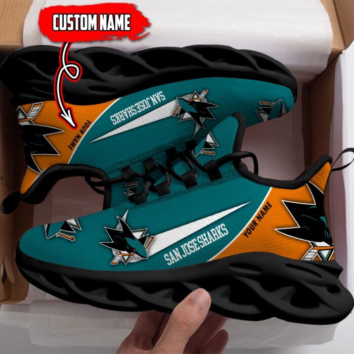 San Jose Sharks Custom Name NHL New Max Soul Shoes