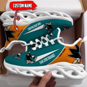 San Jose Sharks Custom Name NHL New Max Soul Shoes