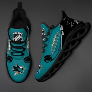 San Jose Sharks Personalized NHL New Max Soul Shoes