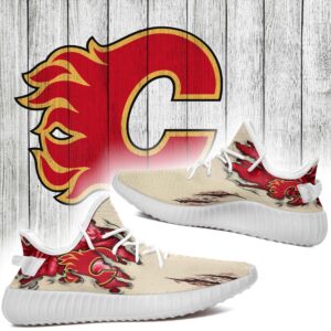 Scratch Calgary Flames Nhl Yeezy Shoes Christmas Gift L1810-05