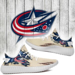 Scratch Columbus Blue Jackets Nhl Yeezy Shoes Christmas Gift L1810-09