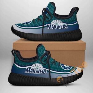 Seattle Mariners Custom Shoes Personalized Name Yeezy Sneakers