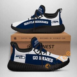 Seattle Seahawks Football Custom Shoes Personalized Name Yeezy Sneakers