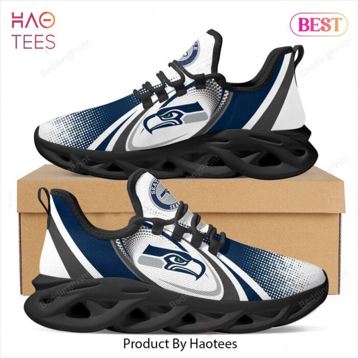 Seattle Seahawks NFL White Mix Blue Max Soul Shoes