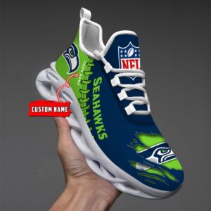 Seattle Seahawks Personalized NFL Max Soul Shoes