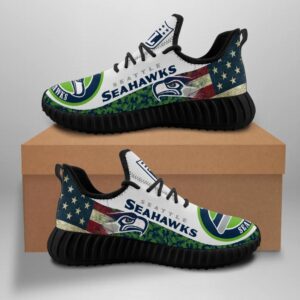Seattle Seahawks Unisex Sneakers New Sneakers Custom Shoes Football Yeezy Boost Yeezy Shoes