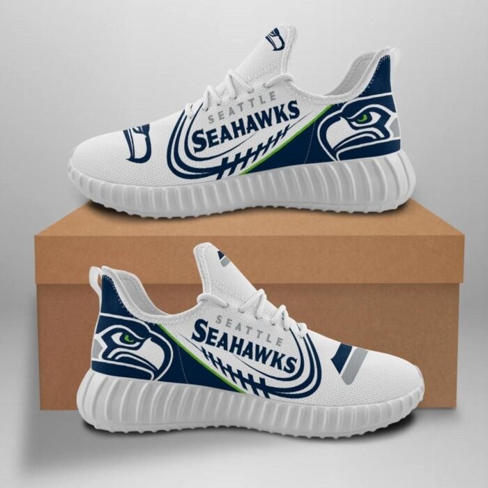 Seattle Seahawks Unisex Sneakers New Sneakers Football Custom Shoes Seattle Seahawks Yeezy Boost