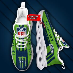 Seattle seahawks Personalized NFL Max Soul Sneaker