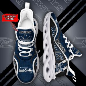 Seattle seahawks Personalized NFL Max Soul Sneaker Adidas Ver 1