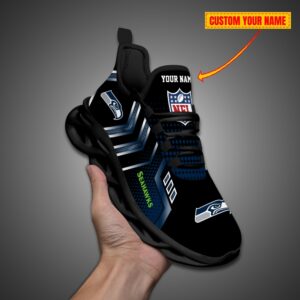 Seattle seahawks Personalized NFL Metal Style Design Max Soul Shoes