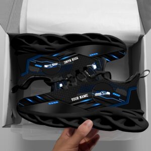 Seattle seahawks Personalized NFL Sport Black Max Soul Shoes