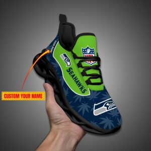 Seattle seahawks Personalized Weed Limited Edition Max Soul Shoes