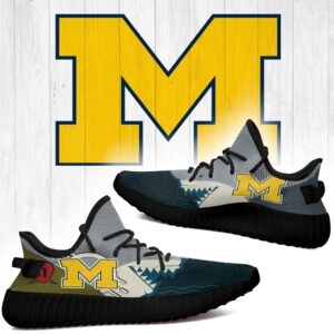 Shark Michigan Wolverines Ncaa Yeezy Shoes A130