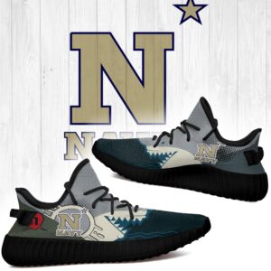 Shark Navy Midshipmen Ncaa Yeezy Shoes A117