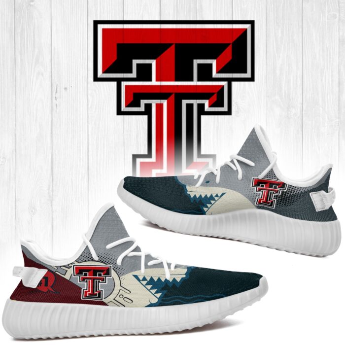 Shark Texas Tech Red Raiders Ncaa Yeezy Shoes A39