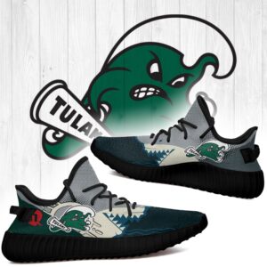Shark Tulane Green Wave Ncaa Yeezy Shoes A35