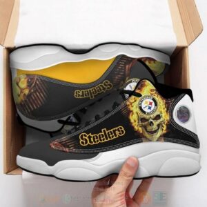 Skull Pittsburgh Steelers Football Nfl Air Jordan 13 Shoes
