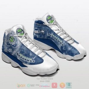 Skull Seattle Seahawks Nfl Football Team Logo Air Jordan 13 Shoes