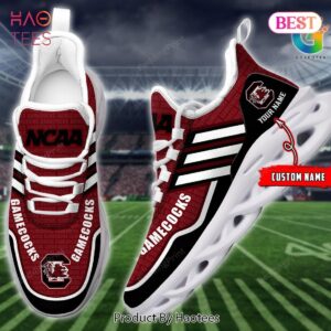 South Carolina Gamecocks Personalized Red Black Color Max Soul Shoes