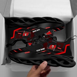 Tampa Bay Buccaneers Personalized NFL Sport Black Max Soul Shoes