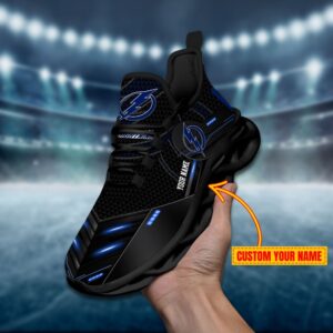 Tampa Bay Lightning Personalized NHL Sport Black Max Soul Shoes