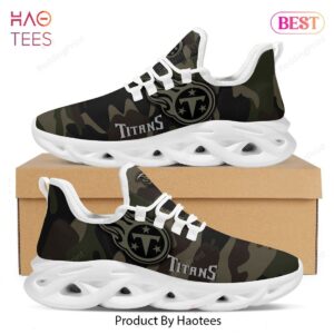 Tennessee Titans Camo Camouflage Design Black Max Soul Shoes