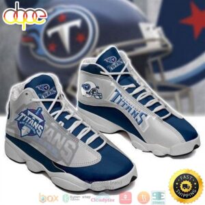 Tennessee Titans Football Team NFL Big Logo 6 Gift Air Jordan 13 Sneaker Shoes