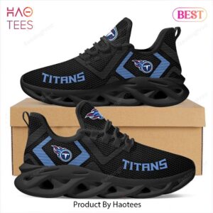 Tennessee Titans NFL Black Blue Color Max Soul Shoes for Fan