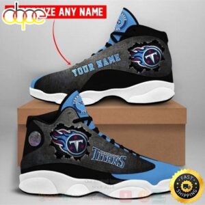 Tennessee Titans NFL Custom Name Air Jordan 13 Shoes 3