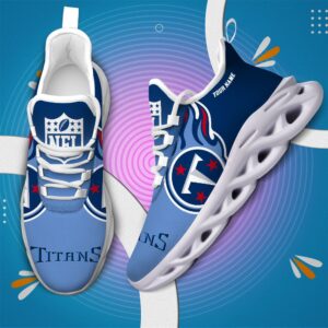Tennessee Titans Personalized Custom Name Max Soul Shoes
