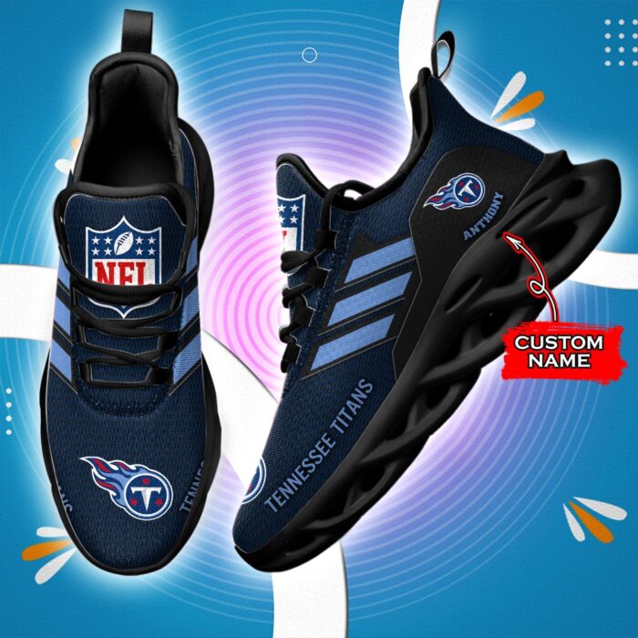 Tennessee Titans Personalized NFL Max Soul Sneaker for Fans