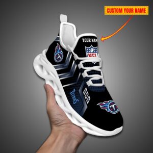 Tennessee Titans Personalized NFL Metal Style Design Max Soul Shoes