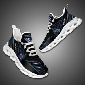 Tennessee Titans Personalized NFL Neon Light Max Soul Shoes
