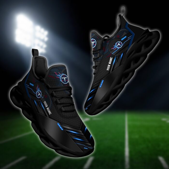 Tennessee Titans Personalized NFL Sport Black Max Soul Shoes