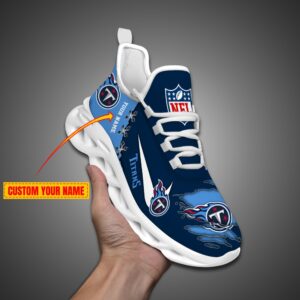 Tennessee Titans Personalized Ripped Design NFL Max Soul Shoes