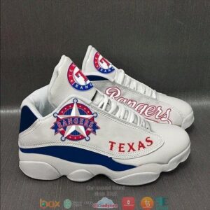 Texas Rangers Mlb Football Teams Big Logo Air Jordan 13 Sneaker Shoes