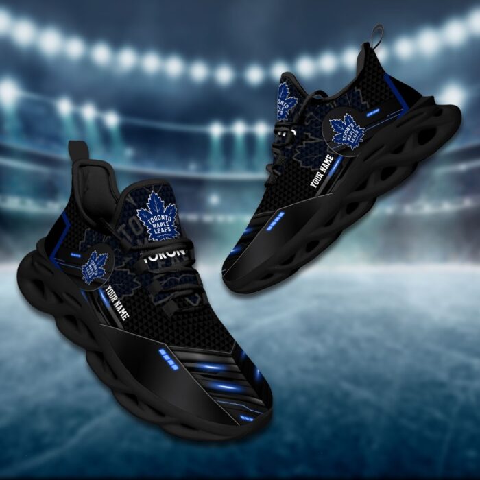 Toronto Maple Leafs Personalized NHL Sport Black Max Soul Shoes