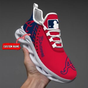 USA MLB Atlanta Braves Max Soul Sneaker Custom Name 87K2023