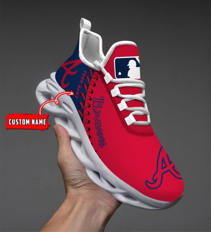 USA MLB Atlanta Braves Max Soul Sneaker Custom Name 87K2023