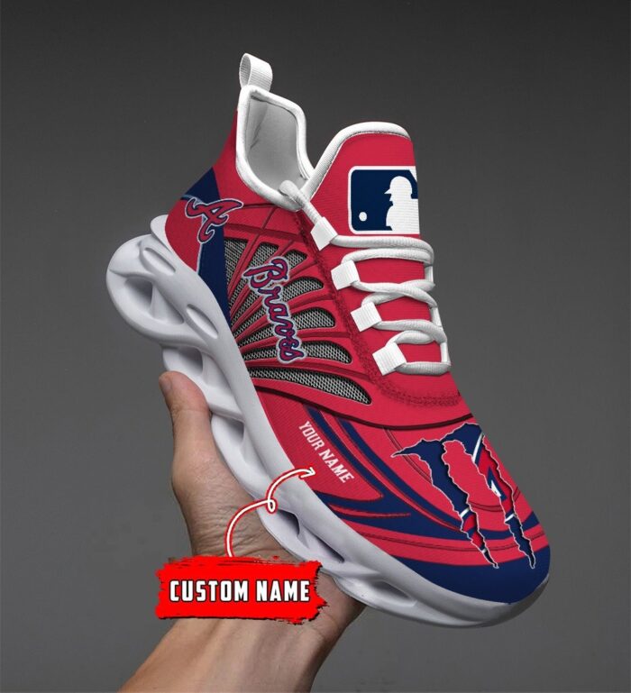 USA MLB Atlanta Braves Max Soul Sneaker Custom Name 88K2023