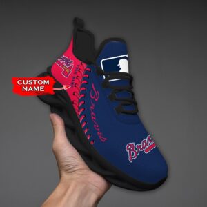 USA MLB Atlanta Braves Max Soul Sneaker Custom Name Ver 1