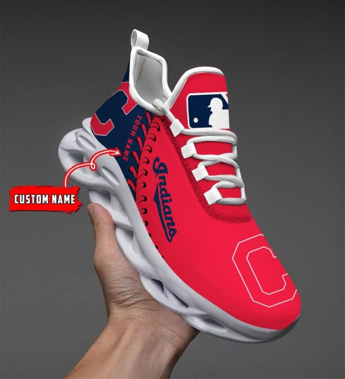 USA MLB Cleveland Indians Max Soul Sneaker Custom Name 87K2023